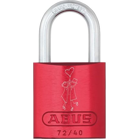 Abus Vorhangschloss Aluminium 72/40 rot LoveLock 1