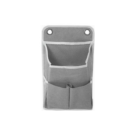 poche de rangement murale couleur grise en tissu sac de rangement suspendu pour derrière porte chambre dortoir organisateur de rangement mural (1/5)