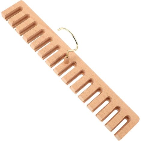 Porte-ceintures en bois, organisateur de ceintures compatible avec les placards, support robuste à 14 emplacements. (1/5)