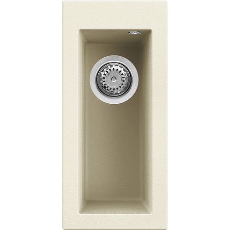 Lavello Elleci Incasso 1 vasca 23x50 Quadra 50 Granitek Bianco Antico LGQ05062