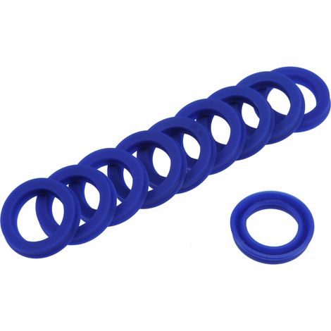 10 Pcs Joints Radiaux UHS, Joints D'huile En PU Industrie Pour Vérins Hydrauliques (Bleu, 18-mm ID x 26-mm OD, 5-mm Largeur) (1/5)