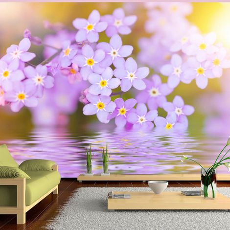 Papier Peint "Violet Petals in Bloom" 70 x 100 cm (1/2)