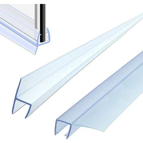 Joint Douche Courbé 2 Pièces Joint Porte Verre Douche Longueur Joint Porte Douche Bas Joint Porte Douche Salle Bain Joint Seuil Douche Épaisseur Verre 6 mm pour Porte Vitrée de la Cabine de Do (1/5)