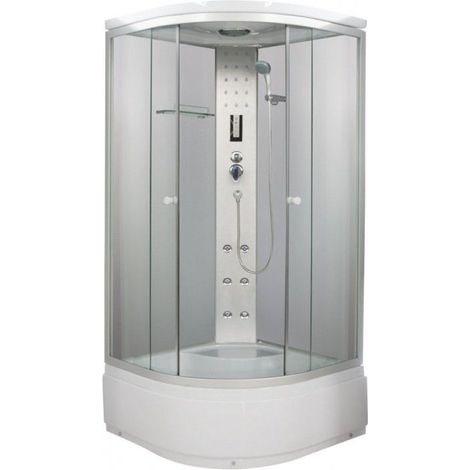 Bagno Italia Box doccia idromassaggio 90x90 cm 6 getti e vasca semicircolare (1/2)