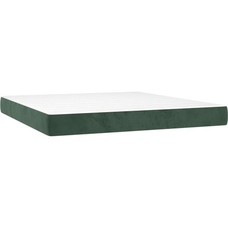 Maison Exclusive - Materasso a Molle Insacchettate Rigidità Media Verde Scuro 160x200x20 cm in Velluto