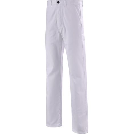 PANTALONES ESENCIALES ALGODÓN BLANCO M - FR(44)