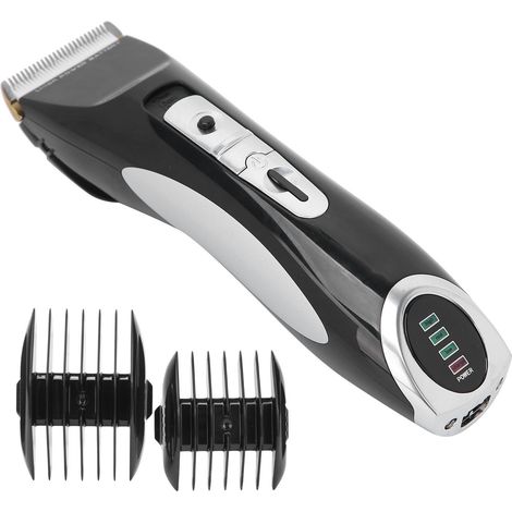 Tondeuse à cheveux électrique pour homme avec sabots de guidage, écran LCD, prise US 100-240 V (1/5)