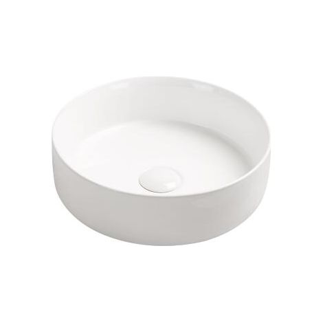 Ondée - Lavabo redondo NAMI - Cerámica blanca brillante