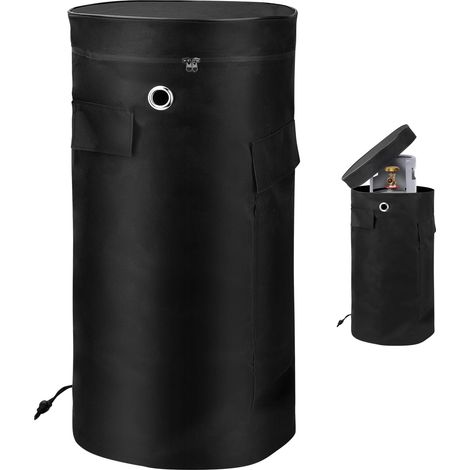 Housse pour bouteille de gaz de 11 kg, housse de bouteille de gaz 33 x 66 cm, tissu Oxford 600D, housse de bouteille de gaz avec fermeture éclair et poche latérale, housse pour bouteille de (1/5)