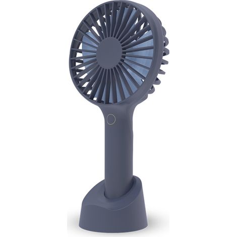 Ventilador USB pequeño y portátil, mini ventilador eléctrico silencioso, ventilador de escritorio azul recargable