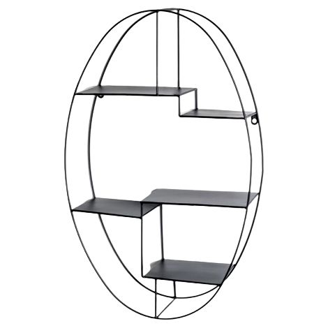 Étagère Murale 3 Niveaux "Tybia" 71cm Noir (1/3)