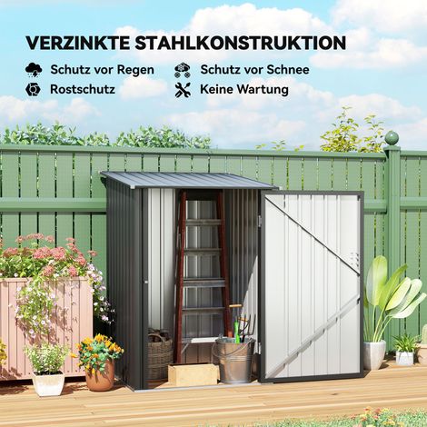 Abri de jardin métallique 100 x 103 x 160 cm Gris anthracite