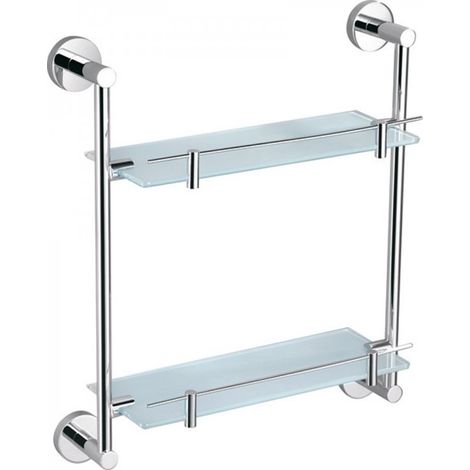 Etagère murale double en verre COLORADO 44,4 cm (1/2)