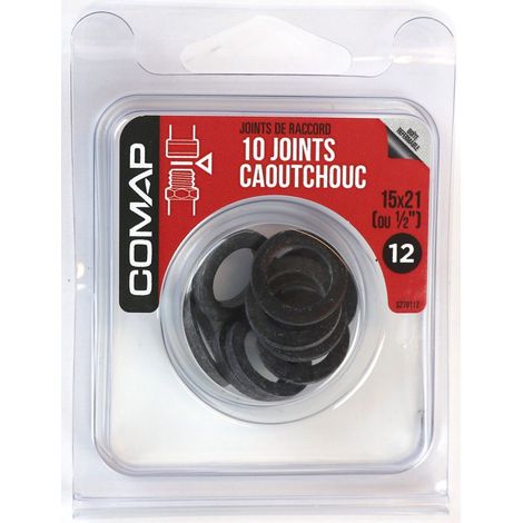 Comap – Joints caoutchouc d'étanchéité pour eau chaude et froide – Lot de 10 – Dimensions 15x21 mm – S279112
