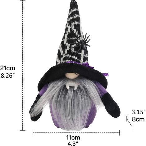 Gnome d'Halloween en peluche sans visage, décoration de table, cadeau pour enfants (1/5)