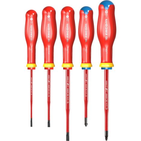 Herramienta del electricista Facom atd.j5tvepb aislado 1000V 5 piezas