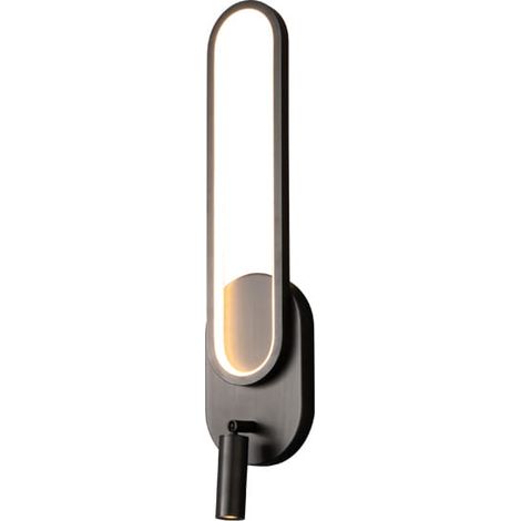 Elyptica - Lámpara de pared LED moderna negra de 48 cm (1/5)