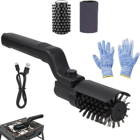 Elektrische Grillbürste - 1 Stück - Nylon - Gründliche Reinigung - Grillroste (1/5)