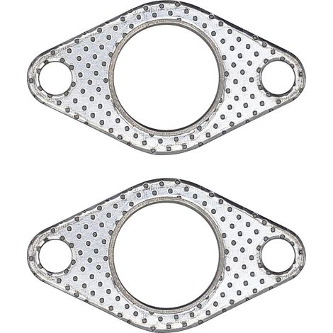 Lot de 2 joints d'échappement 1,5" 37 mm - 2 vis pour collecteur de silencieux - Graphite haute température avec bague de feu (1/5)