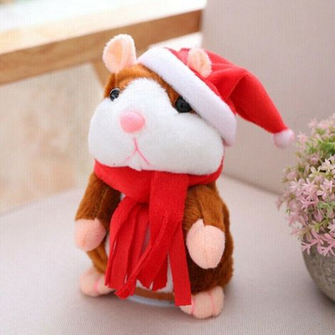 Hamster interactif en peluche qui parle, répète votre voix, marron clair, jouet ludique pour animaux (1/5)