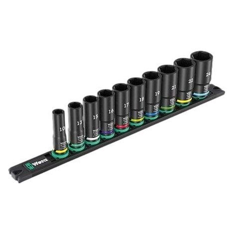 Wera 05005590001 Juego de llaves de vaso negras 10 piezas