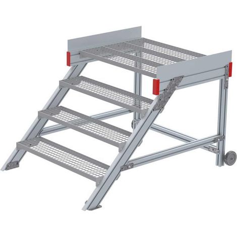 Euroline 514 Anstieg 45° 1000mm Stufenbreite 4 Stufen Stahl Gitterrost