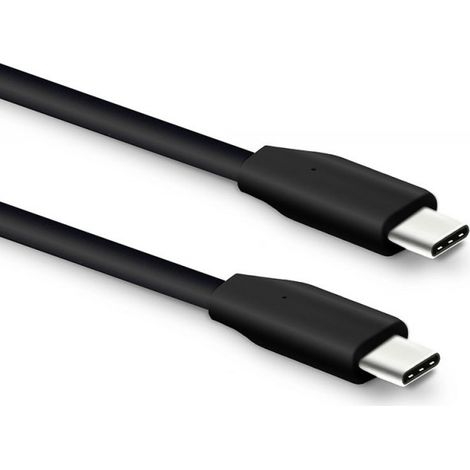 Câble USB-C / USB-C plat 1 m - noir (1/2)