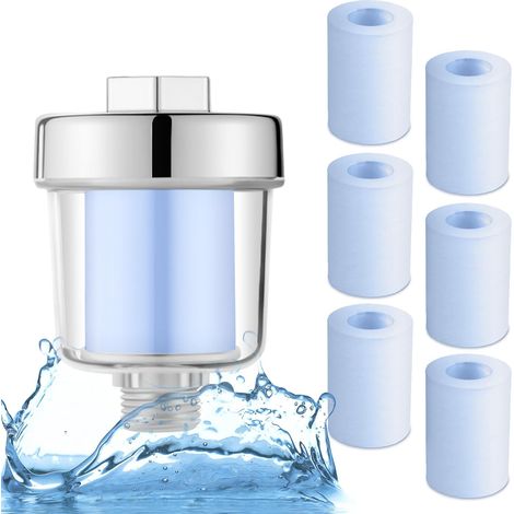 Duschfilter mit 6 austauschbaren Kartuschen, für hartes Wasser und Verunreinigungen (1/5)