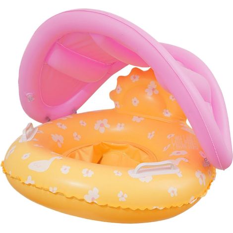 Kinderschwimmring mit Sonnendach Sonnenschutz Mit Kippschutz Sitz Aufblasbare Schwimmkörper für , Wasser, Sommer, Urlaub, Outdoor, Zuhause, den Garten, Reisen, und Mädchen (1/5)