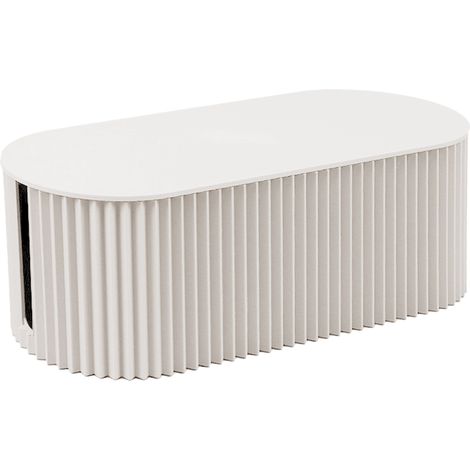 Boîte de rangement pour multiprise Nordic, étui de rangement pour câbles, support pour prise, connecteur de prise, routeur Wi-Fi sans fil, blanc, petit format. (1/5)