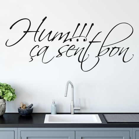Sticker Mural - Citation Hum - 167x393 cm - Noir (1/3)