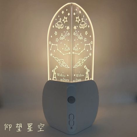 Veilleuse À Détecteur De Mouvement - Château En Acrylique - Éclairage D'Angle Intelligent - 5 V - 2 W - Pour Chambre Et Couloir - 1 Pièce