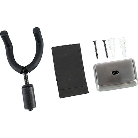 Support mural pour guitare en métal, manchon éponge, crochet carré gainant espace, fixation vis incluse (1/5)