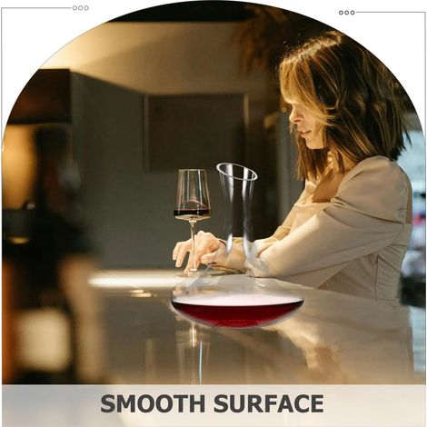 Carafe à vin Quick en verre sans plomb, transparente, au design simple et élégant, avec base stable. (1/5)
