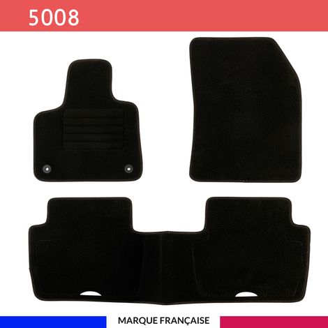 Tapis de voiture - Sur Mesure pour 5008 (dès 2017) - 3 pièces - Tapis de sol antidérapant pour automobile (1/4)