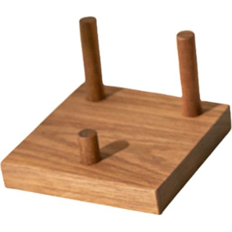Supporto in legno per pietre con base quadrata - 6,5 x 6,5 cm