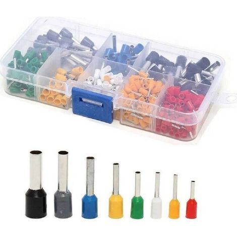 TRADE SHOP - Set 400 Terminali Crimpare Connettori Capicorda Elettrici Puntali Isolati 07427 - (1/3)