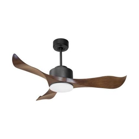 Modulo de KlassFan - Super déstratificateur d'air, bois et noir avec Lumière idéal pour 40à 60 m² KLDC1P1WoL1Bk (1/5)