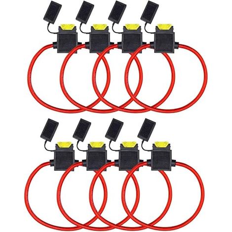 BRAVIX 8 Pack Porte Fusibles 12V Etanche 14AWG 20Amp Auto Voiture Motor Lame Fusible