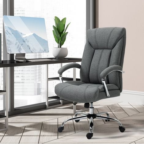 Ergonomischer Bürostuhl, höhenverstellbar, Wippfunktion, grau HAVRYA (1/4)