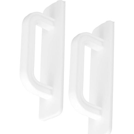 Poignée de Meuble Autocollante,Lot de 2 Poignées Adhésives Blanches,pour Porte de Balcon Coulissante, Terrasse,Tiroir,Armoire et Meuble de Cuisine(Blanc) (1/5)