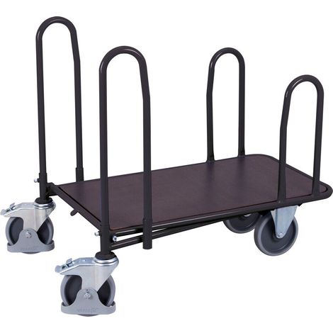 VARIOfit CC-Wagen mit Ladefläche 1030x545mm aus Siebdruckplatte und 4 Seitenbügeln RAL 7016 Anthrazitgrau