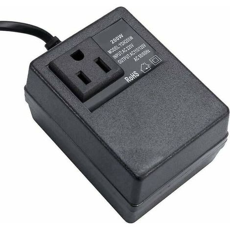 Dciustfhe Spänning : 200 W - Transformateur : 220 V à 110 V - Europeisk strömförsörjning.
