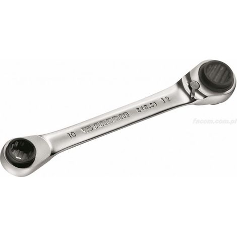 Llave estrella con carraca FACOM - 8x10 + 12x13 - 64C.S1