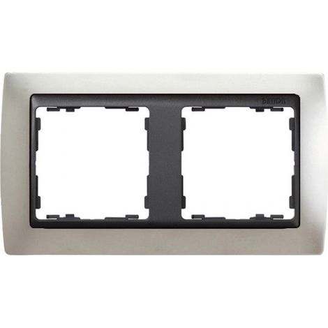 Cornice 2 elementi presa alluminio grafite opaco SIMON 82 82824-33