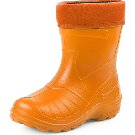 Ladeheid EVA Bottes de Pluie Unisexe Enfant Fille Garçon KL050 (Orange, 27 EU)