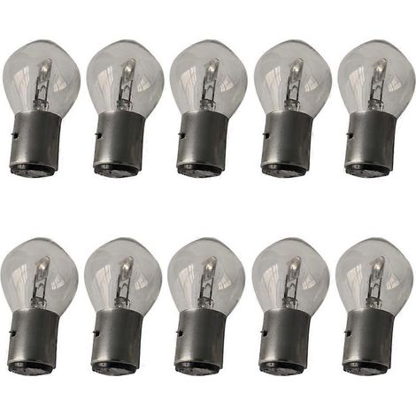 Ampoules de phare pour moto (lot de 10) 12 V 35 W B35 BA20D en verre, compatibles avec quads, cyclomoteurs et scooters GY6. (1/5)
