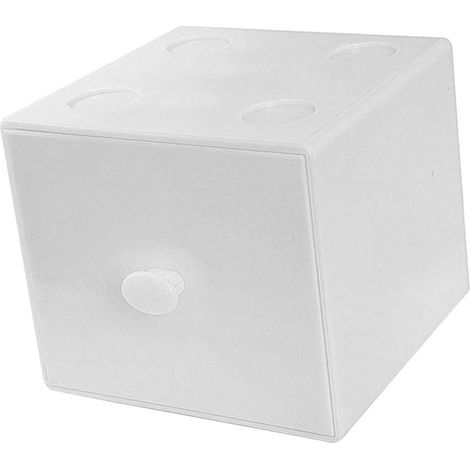 Boîte de rangement de bureau en plastique empilable, bloc de construction carré, organisateur de bureau, tiroir, maison, dortoir, école, fournitures (1/5)