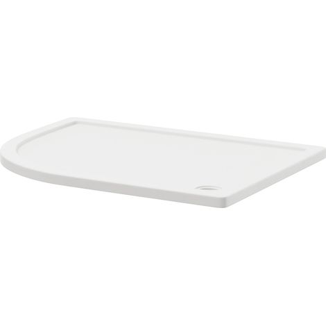 Pearlstone Slip Resistant 1200mm x 900mm x 40mm Left Hand Offset Quadrant Shower Tray (1/4)