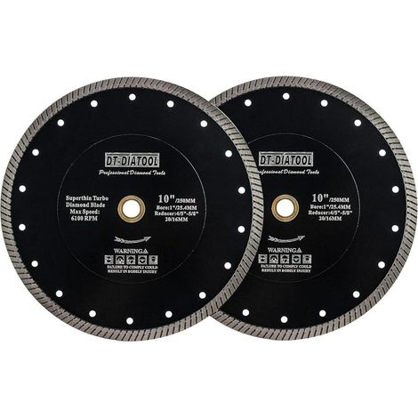 Diamant Sägeblatt Turbosegmente Keramik Granit Marmor 2 250mm (1/5)